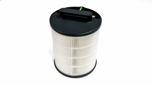 Cylindrical air purifier filter with black top