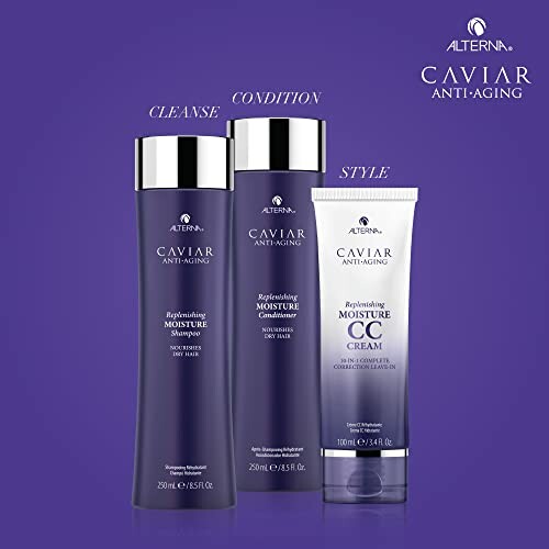 Alterna Caviar Anti-Aging shampoo, conditioner, and CC cream set