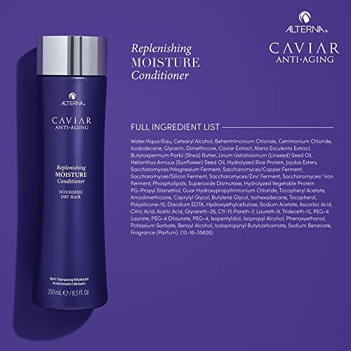 Alterna Caviar Anti-Aging Replenishing Moisture Conditioner with ingredient list.