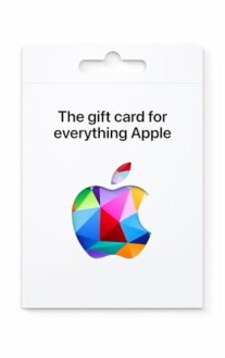 Apple gift card with colorful logo