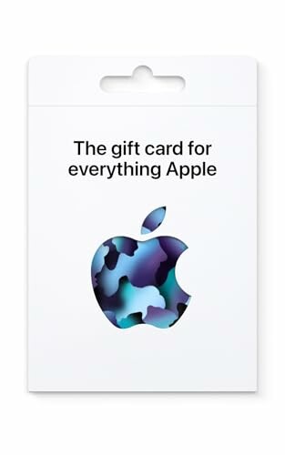 Apple gift card with colorful logo