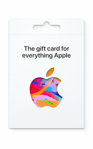 Apple gift card with colorful logo