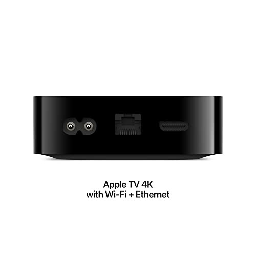 Back view of Apple TV 4K with Wi-Fi and Ethernet ports