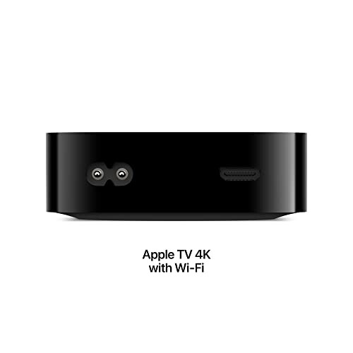 Apple TV 4K with Wi-Fi, rear view showing ports.