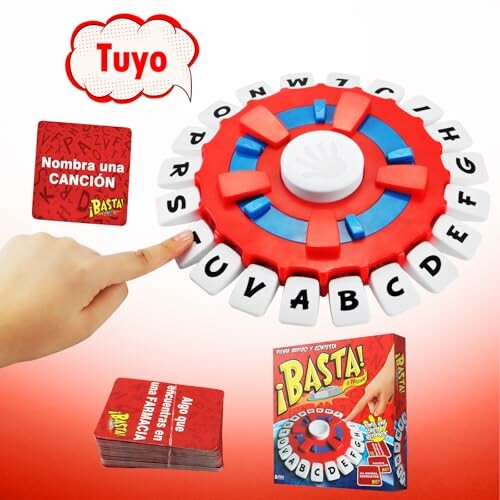 Basta board game with cards and letter wheel