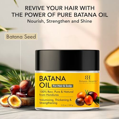 Batana oil product for hair and scalp with natural ingredients.