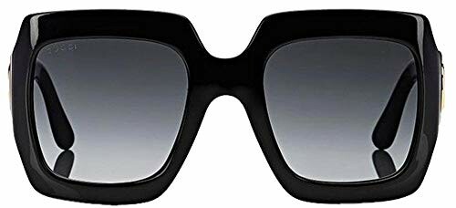 Black square sunglasses with gradient lenses