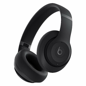 Black wireless over-ear headphones, Beats brand