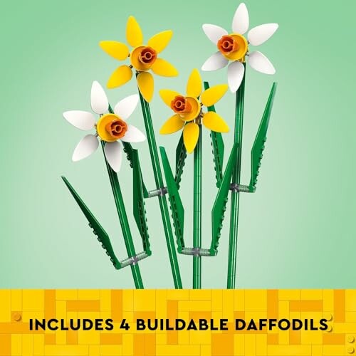 Buildable daffodils toy set with four flowers