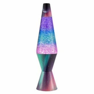 Colorful glitter lava lamp with multicolored light