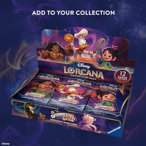 Disney Lorcana trading card game display box with characters.