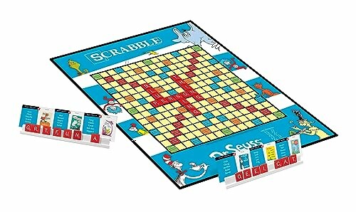 Scrabble board game featuring Dr. Seuss characters.