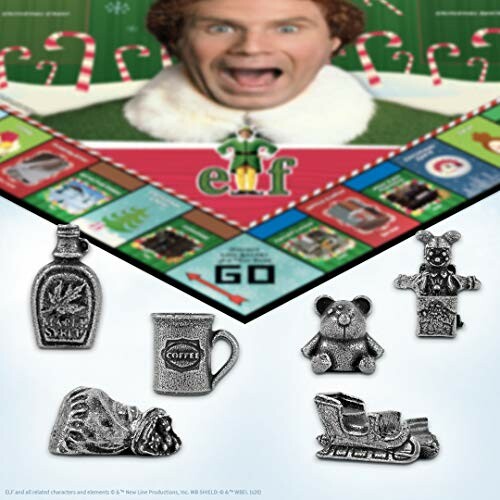 Elf movie themed board game with themed player tokens.