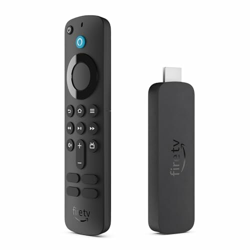 Fire TV Stick and remote control, showcasing the sleek design and functionality