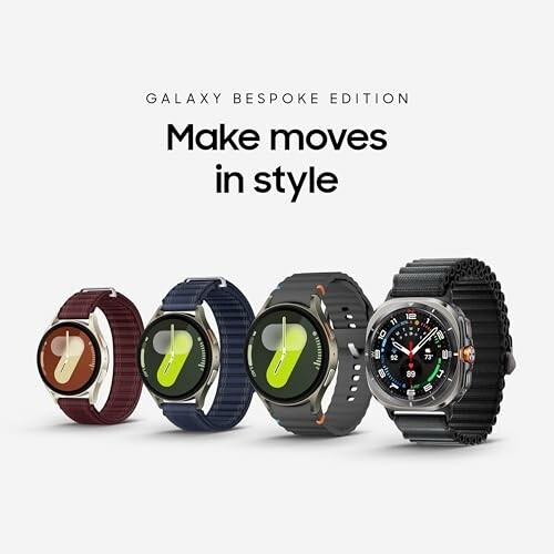 Galaxy Bespoke Edition smartwatches in various styles.