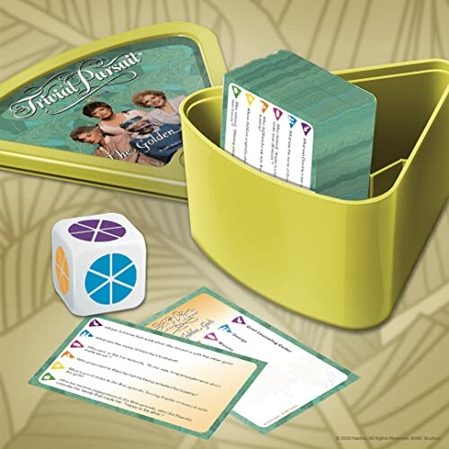 Golden Girls Trivial Pursuit game set with cards and dice