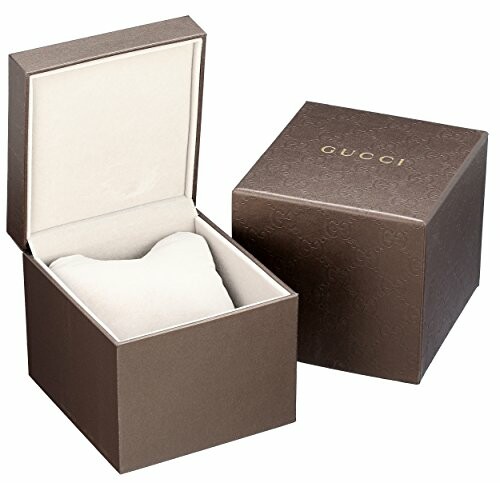 Open Gucci watch box with pillow insert.