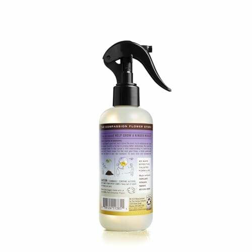 Spray bottle of hair mist with label