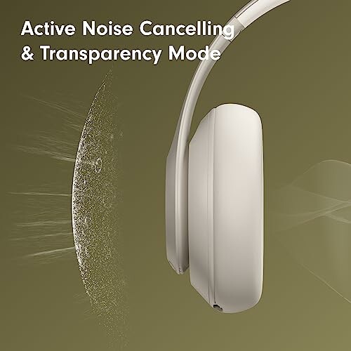 Headphones with active noise cancelling and transparency mode.