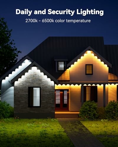 House with varied lighting temperatures from 2700k to 6500k