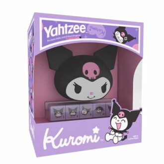 Kuromi-themed Yahtzee game box with character dice