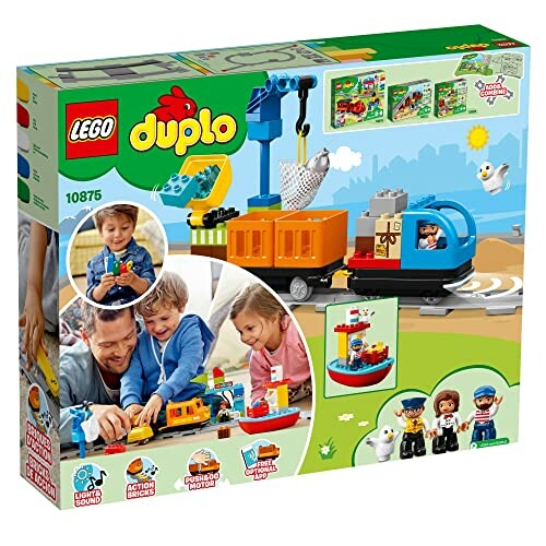 LEGO DUPLO train set box with toy train and characters