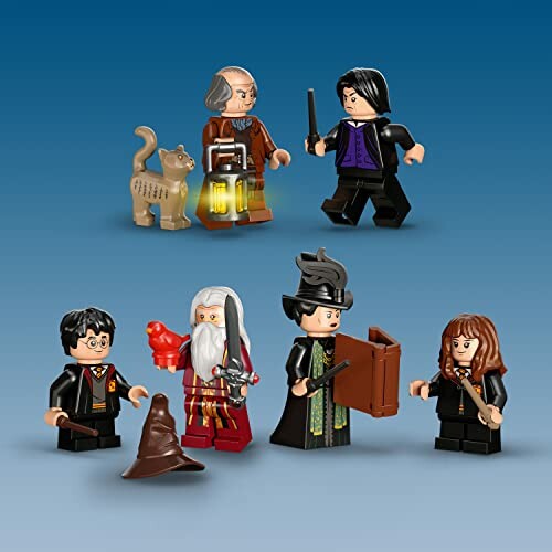 LEGO Harry Potter characters with accessories.