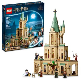 LEGO Harry Potter Hogwarts castle set with minifigures.