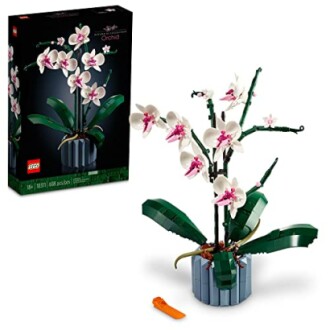 LEGO orchid set with box and assembled model