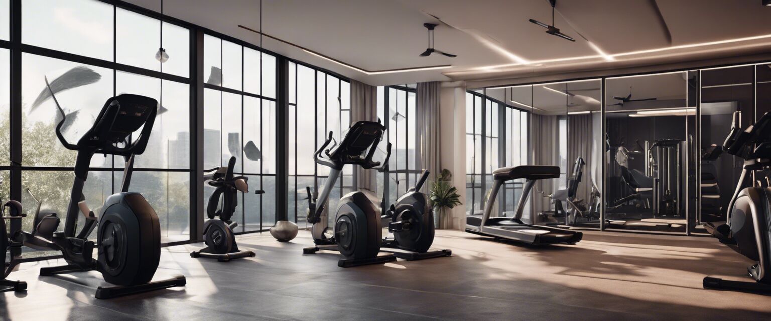 Luxurious home gym interior