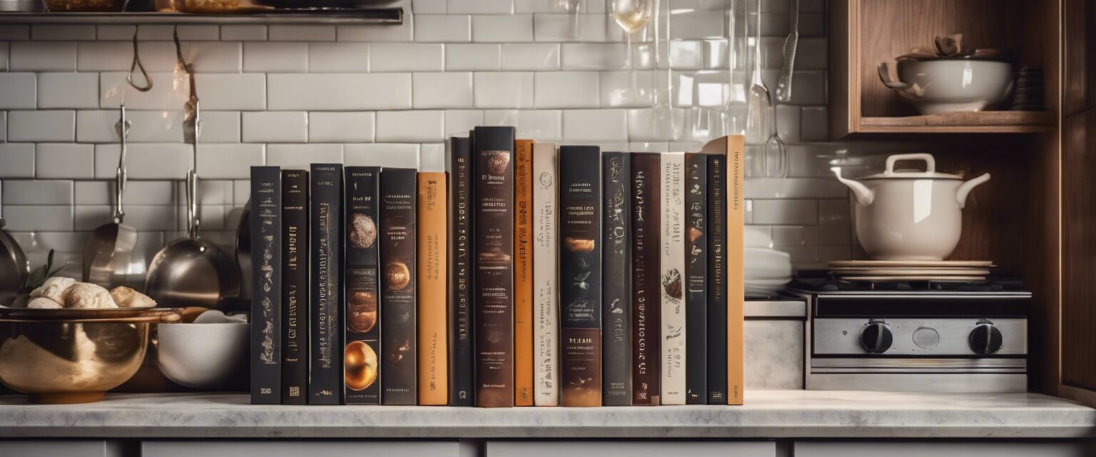 Luxury cookbooks assortment.