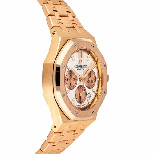 Luxury gold watch with intricate design