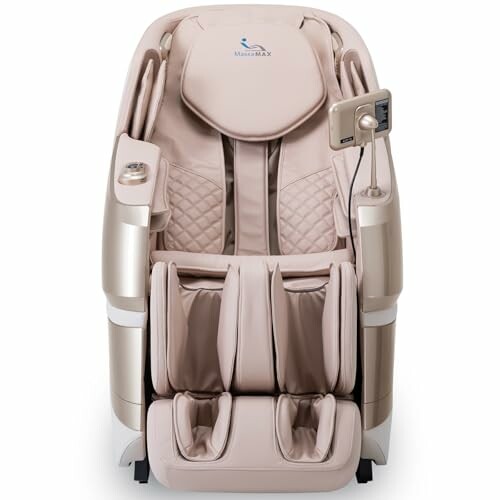 Luxury massage chair with built-in controls