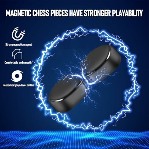 Magnetic chess pieces with strong playability, featuring a strong magnetic magnet and smooth design.