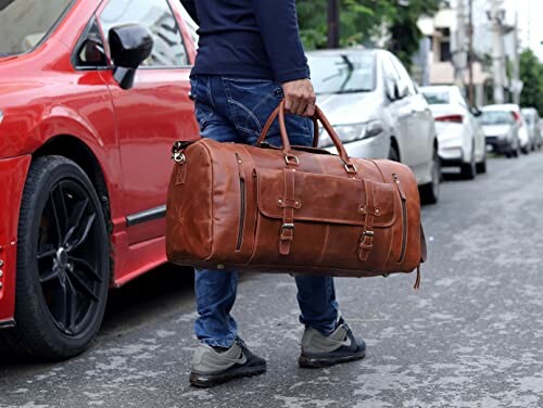 Cureo Duffle Leather Travel Bag