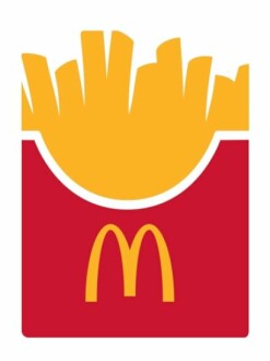 McDonald's French fries icon with red box and yellow fries.