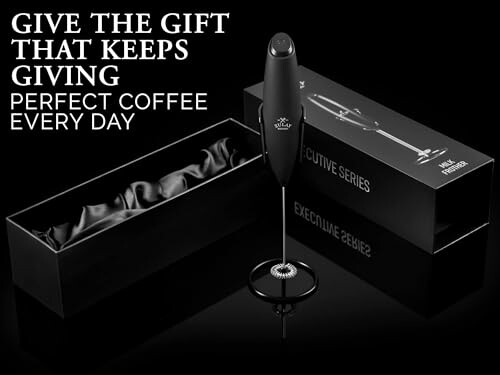 Milk frother gift set with box, perfect coffee every day.