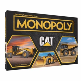 Monopoly CAT edition board game featuring construction machinery.