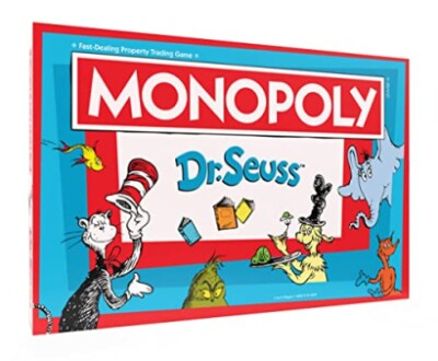 Monopoly board game featuring Dr. Seuss characters.