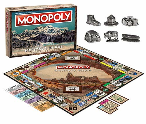 Monopoly National Parks Special Edition board game with pieces and box.