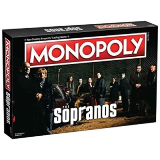 Monopoly Sopranos Edition board game box.