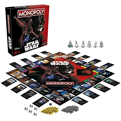 Monopoly Star Wars edition board game with pieces and box.