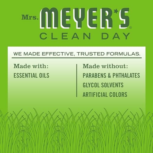 Mrs. Meyer’s Clean Day label emphasizing natural ingredients