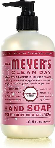 Mrs. Meyer's Clean Day Peppermint Hand Soap bottle