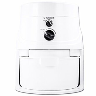 White NutriMill grain mill appliance