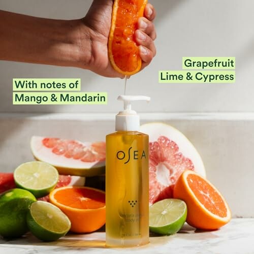 OSEA body oil with citrus fruits and herbs.