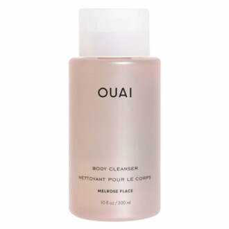 OUAI body cleanser bottle with label