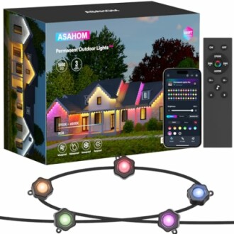 Outdoor lights kit with smartphone and remote control