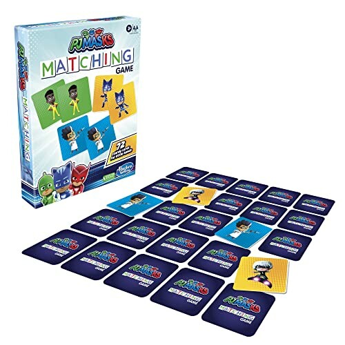 PJ Masks matching game with cards and box.