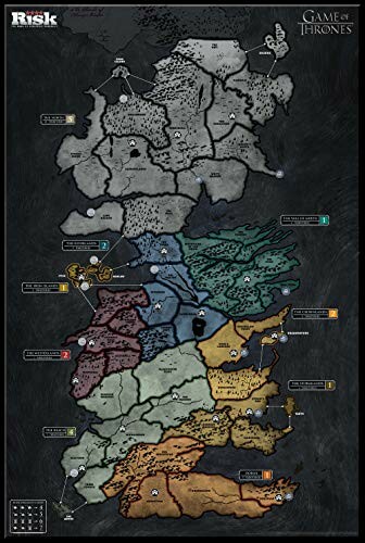 Game of Thrones themed Risk game map